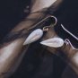 14K mother of pearl POINTY DROP DESIGNER EARRINGS NYC