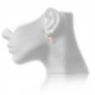 Solid 14k &Acirc;&nbsp;" baby chickpea " &Acirc;&nbsp;Icy Rose Quartz&Acirc;&nbsp;Earrings&Acirc;&nbsp;