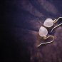Solid 14k &Acirc;&nbsp;" baby chickpea " &Acirc;&nbsp;Icy Rose Quartz&Acirc;&nbsp;Earrings&Acirc;&nbsp;