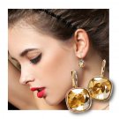 " NEW " Citrine Quartz Lever Back Earrings With " FREE " Gift Package