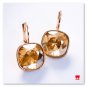 " NEW " Citrine Quartz Lever Back Earrings With " FREE " Gift Package