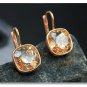 " NEW " Citrine Quartz Lever Back Earrings With " FREE " Gift Package