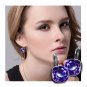 " NEW " Amethyst Quartz Lever Back Earrings With " FREE " Gift Package