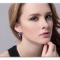 " NEW " Amethyst Quartz Lever Back Earrings With " FREE " Gift Package