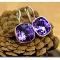 " NEW " Amethyst Quartz Lever Back Earrings With " FREE " Gift Package