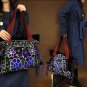 Double moon-Colorful embroidery handbag,tote bag