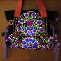 Double moon-Colorful embroidery handbag,tote bag