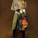 Canvas embroidery unique handbag