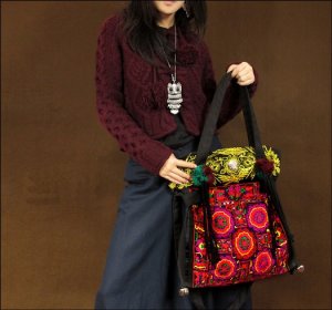 Multi-use embroidery handbag,shoulder bag,sling bag