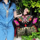 Colorful embroidery handbag