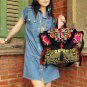 Colorful embroidery handbag