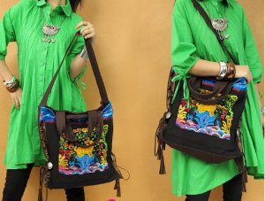 Embroidery tote shoulder bag,handbag