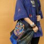 Handmade embroidered tote shoulder bag