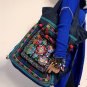 Blue embroidery tote bag,handbag