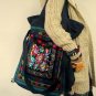 Blue embroidery tote bag,handbag