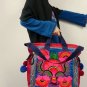 Red--Embroidery Tote Shoulder Massage bag