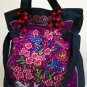 Embroidered tote shoulder message bag