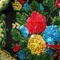 Wild Forest Flower-- embroidered tote shoulder bag