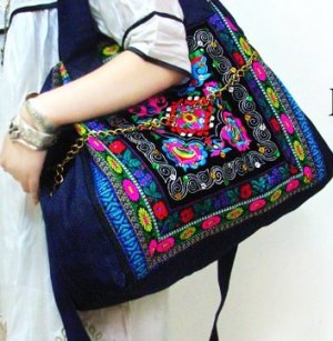 Embroidered tote shoulder bag,lady bag