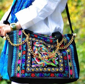 Phoenix patten ermbroidery bag