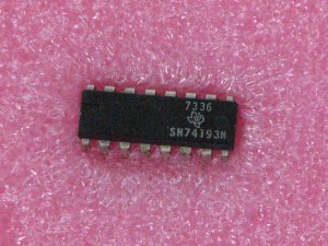 SN74193N Binary Counter  Sychronous 4-bit up/down