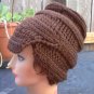 Beanie Hat in Brown - Beanie Hats for Women - Crochet