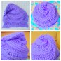 Skullcap Beanie Hat in Purple - Skull Caps for Women - Crochet