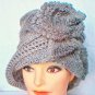 Cloche Hat in Gray - Clcohe Hat for Women - Crochet