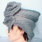 Cloche Hat in Gray - Clcohe Hat for Women - Crochet