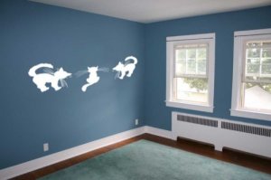 *NEW* Three Cats Room Design Vinyl Wall Sticker Decal
