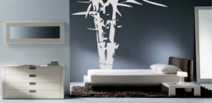 6 Foot Palm Bamboo Tree Design Vinyl Wall Sticker Decal