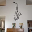 Smooth Jazz Saxophone Music Vinyl Wall Sticker Decal