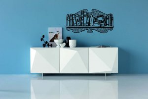 *NEW* Vintage Bookshelf Vinyl Wall Sticker Decal