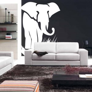 Huge 6 Ft Elephant Vinyl Wall Sticker Decal