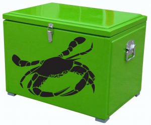 Two Large Blue Claw Crab Vinyl Sticker Decals