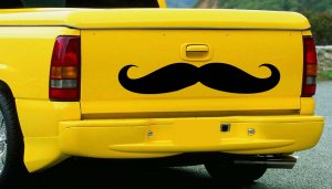 Large Roller Derby Moustache Vinyl Wall Sticker Decal