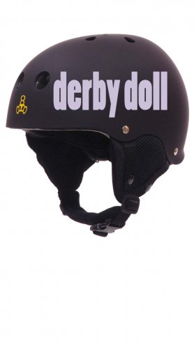 Roller Derby Helmet Vinyl Sticker Decal (Derby Wife or Derby Doll)