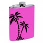 Palm Tree Bachelorette Party Stainless Steel Alcohol Liquor Flask 6 oz or 8 oz.