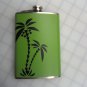 Palm Tree Bachelorette Party Stainless Steel Alcohol Liquor Flask 6 oz or 8 oz.