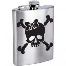 Roller Derby Skull with Bow Stainless Steel Alcohol Liquor Flask 6 oz. or 8 oz. Roller Derby Skull with Bow Stainless Steel Alcohol Liquor Flask 6 oz. or 8 oz.