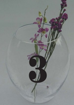 Wedding Table Numbers 1-15 Vinyl Sticker Decals