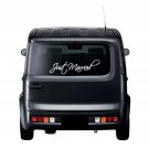 JUST MARRIED Wedding Wall Quote Vinyl Sticker Decal