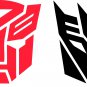 Transformers Autobot Decepticon Logos Vinyl Wall Sticker Decals