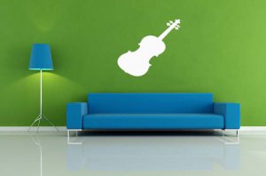 Cool Violin Vinyl Wall Sticker Decal