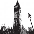BIG BEN LONDON ENGLAND Artwork Vinyl Wall Sticker Decal 66 h x 72 w