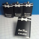 6 Wedding Bachelor Party Custom Stainless Steel Liquor Flasks 6 or 8 oz. 6 Wedding Bachelor Party Custom Stainless Steel Liquor Flasks 6 or 8 oz.