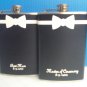 6 Wedding Bachelor Party Custom Stainless Steel Liquor Flasks 6 or 8 oz.