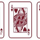 Royal Flush of Hearts Cards Poker Vinyl Wall Sticker Decals (5 decals) Royal Flush of Hearts Cards Poker Vinyl Wall Sticker Decals (5 decals)