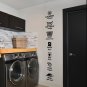 Wash Dry Fold Iron Laundry Room Vinyl Wall Quote Sticker Decal 72"h x 11"w