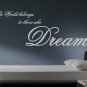 The World belongs to those who Dream Quote Vinyl Wall Sticker Decal 27"h x 48"w